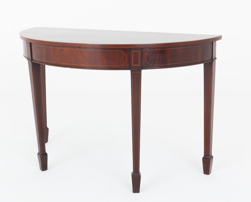 Mahogany Sheraton Style Demi Lune Table (1 of 7)