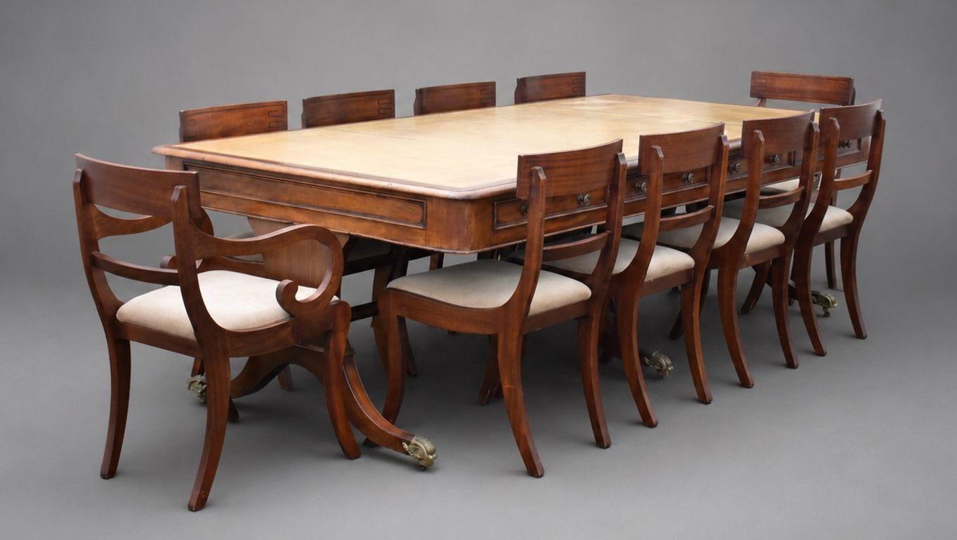Antique Mahogany Boardroom Table & 10 Chairs (1 of 4) Antique Mahogany Boardroom Table & 10 Chairs (1 of 4)