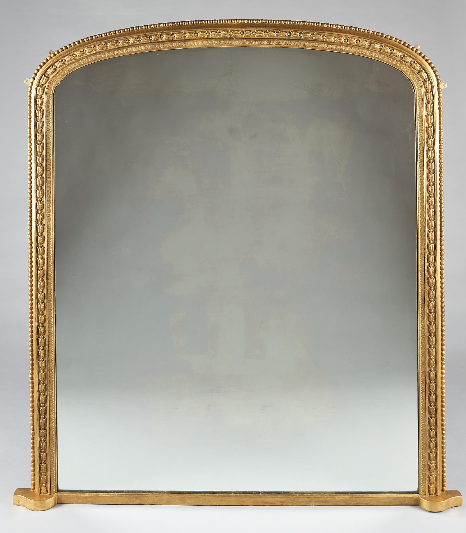 Large 19th Century English Victorian Gilt Arch Top Overmantle Mirror (1 of 7) Large 19th Century English Victorian Gilt Arch Top Overmantle Mirror (1 of 7)