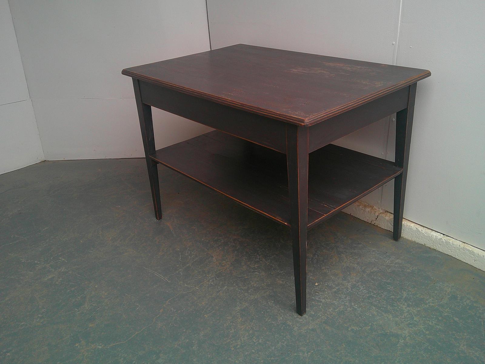 Lovely Painted Grey Antique Pine Victorian Occasional / Side / Sofa Table (1 of 8)