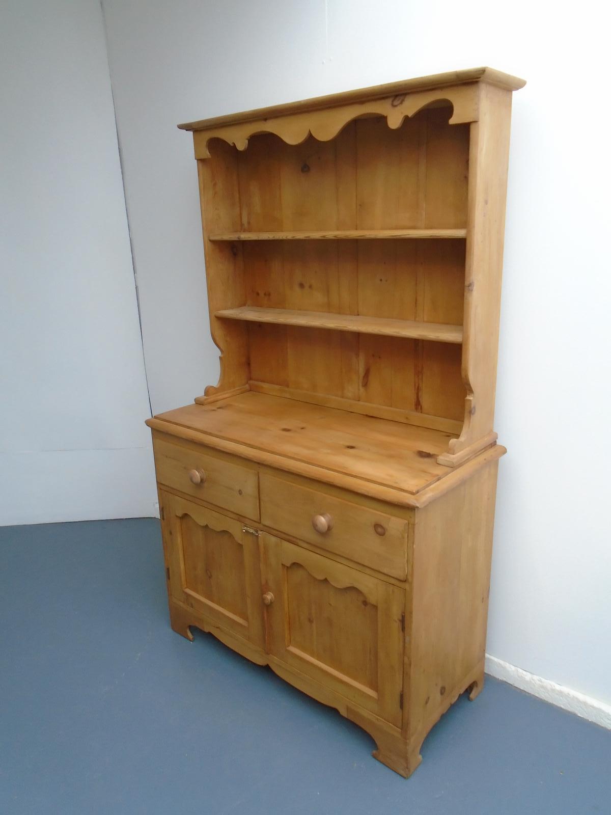 Pretty Georgian Welsh Cottage 2 Piece Waxed Dresser (1 of 10)