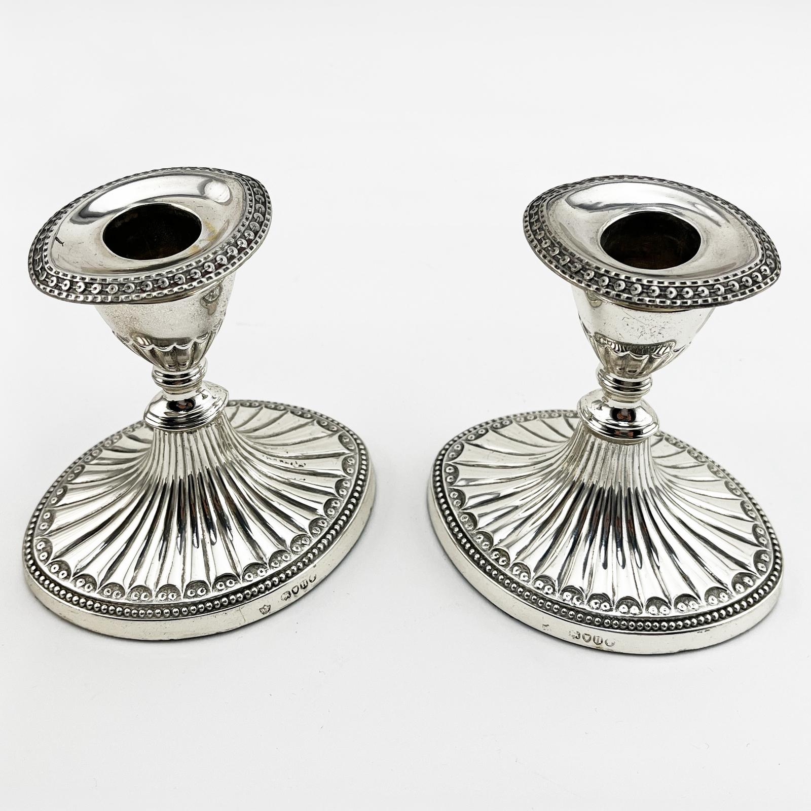Pair of Victorian Dwarf Size Sterling Silver Candlesticks (1 of 8) Pair of Victorian Dwarf Size Sterling Silver Candlesticks (1 of 8)