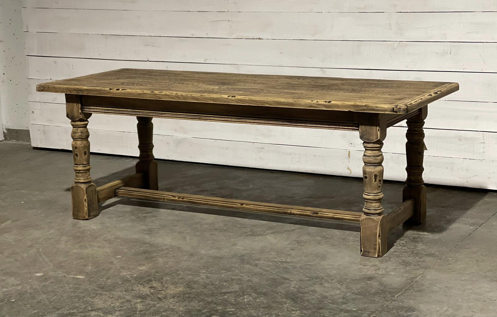 French Bleached Refectory Dining Table (1 of 1)