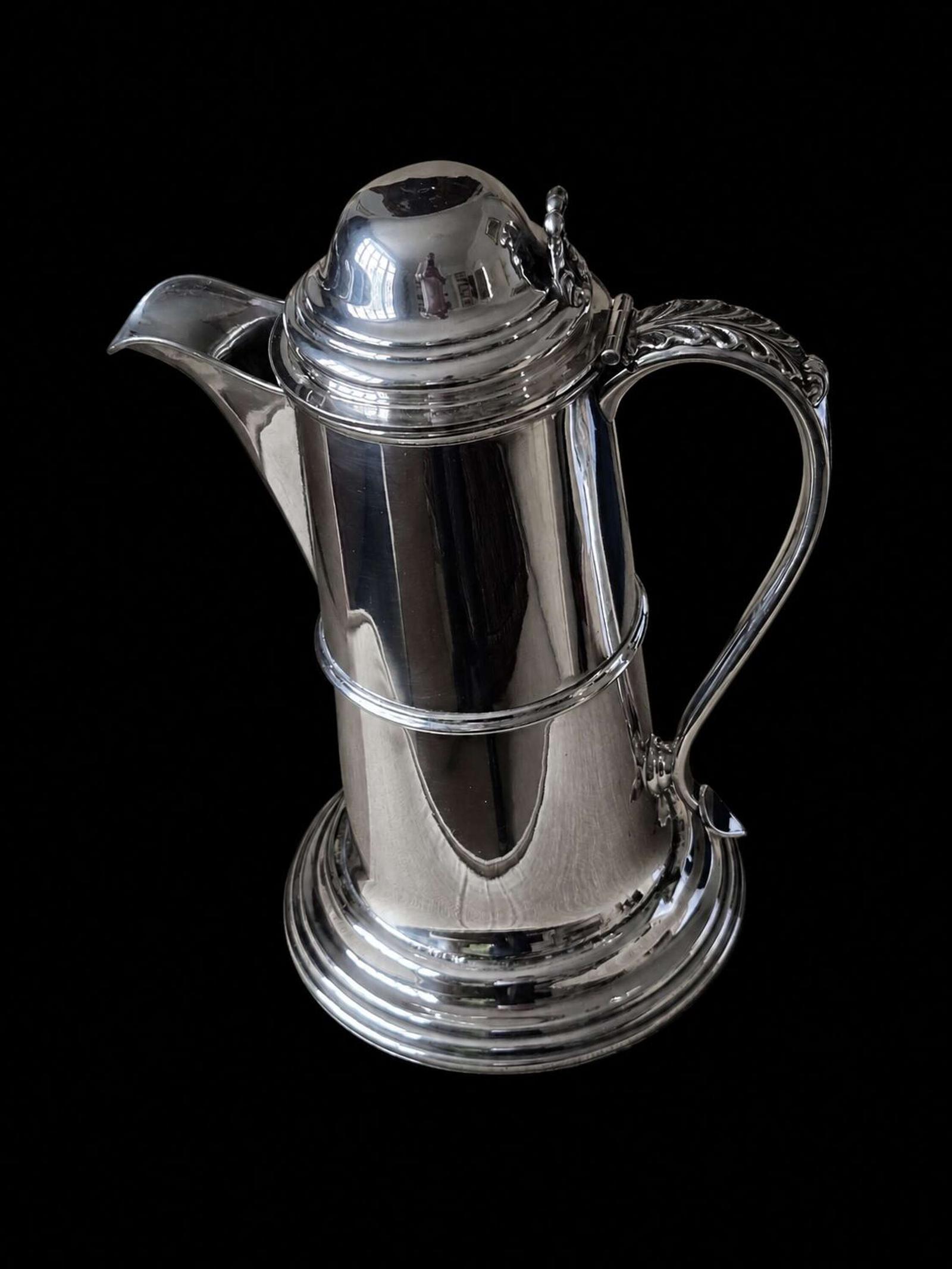 C1870 Large Silver Plated Flagon Pitcher (1 of 8) C1870 Large Silver Plated Flagon Pitcher (1 of 8)