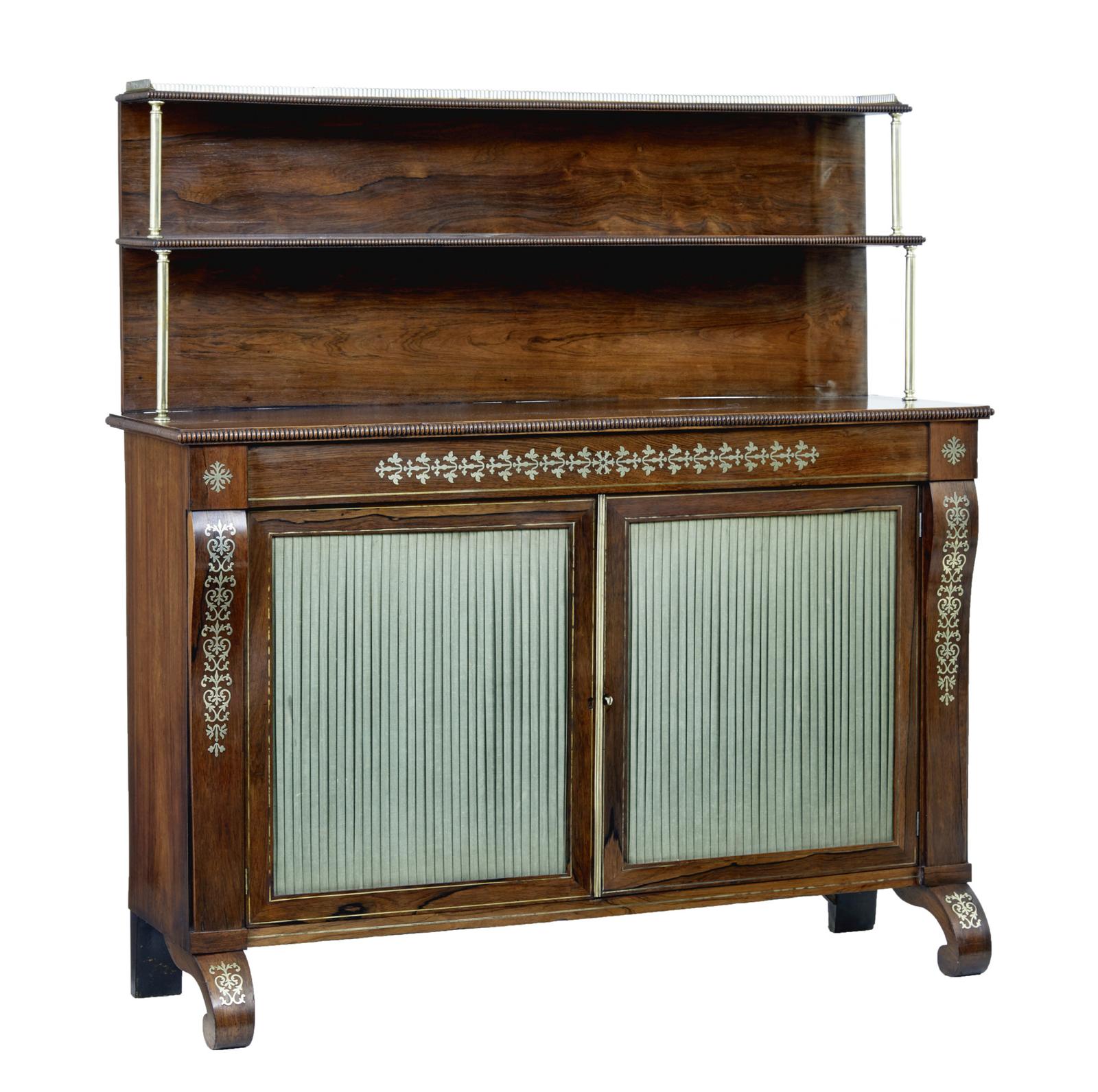 19th Century Regency Palisander Brass Inlaid Chiffonier (1 of 10)