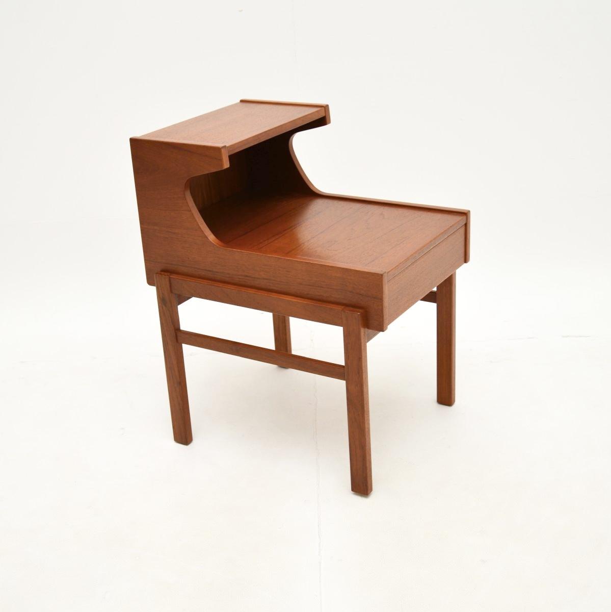 Swedish Vintage Teak Bedside Cabinet / Side Table (1 of 9)