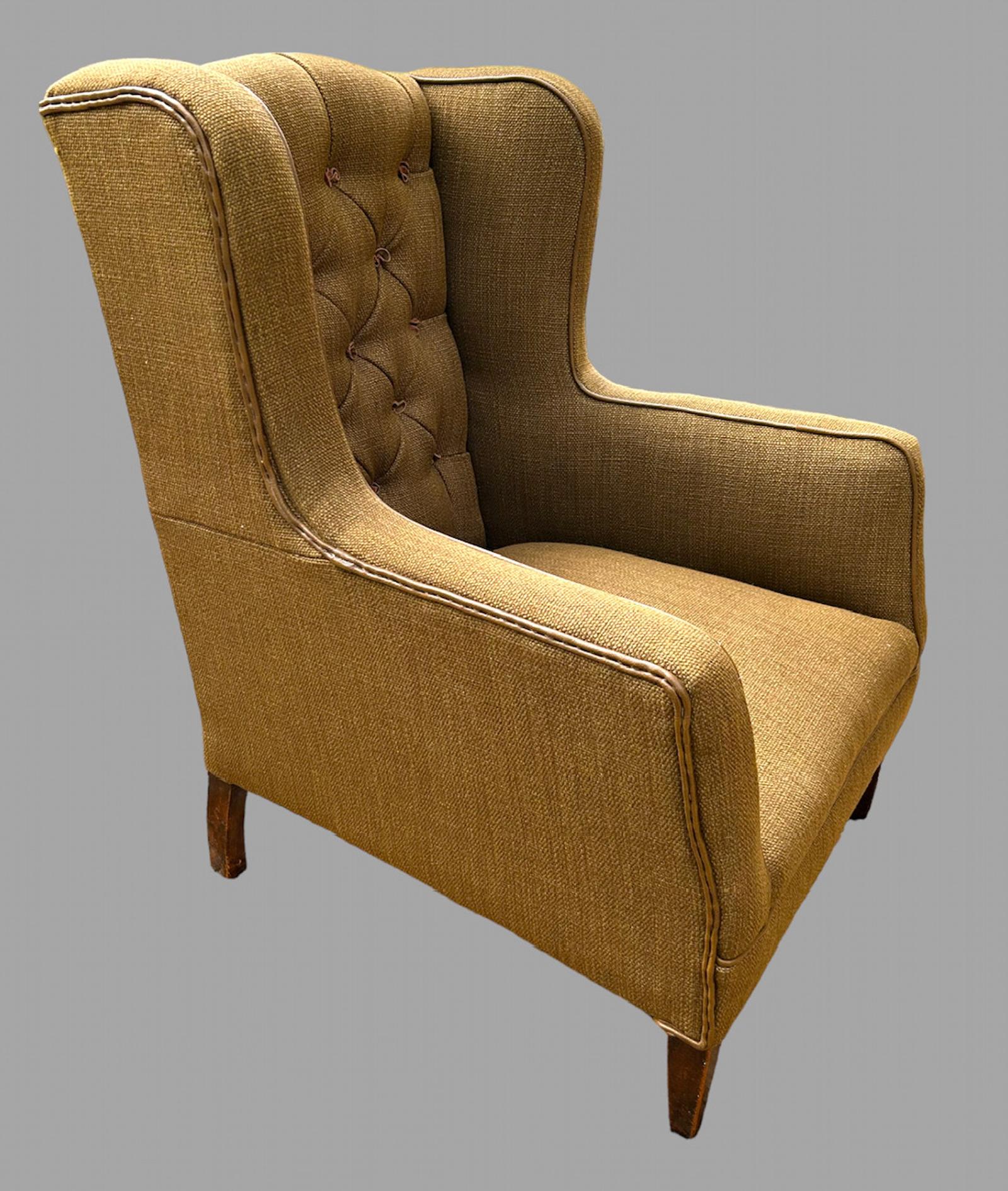 Edwardian Period Button Back Armchair (1 of 5)