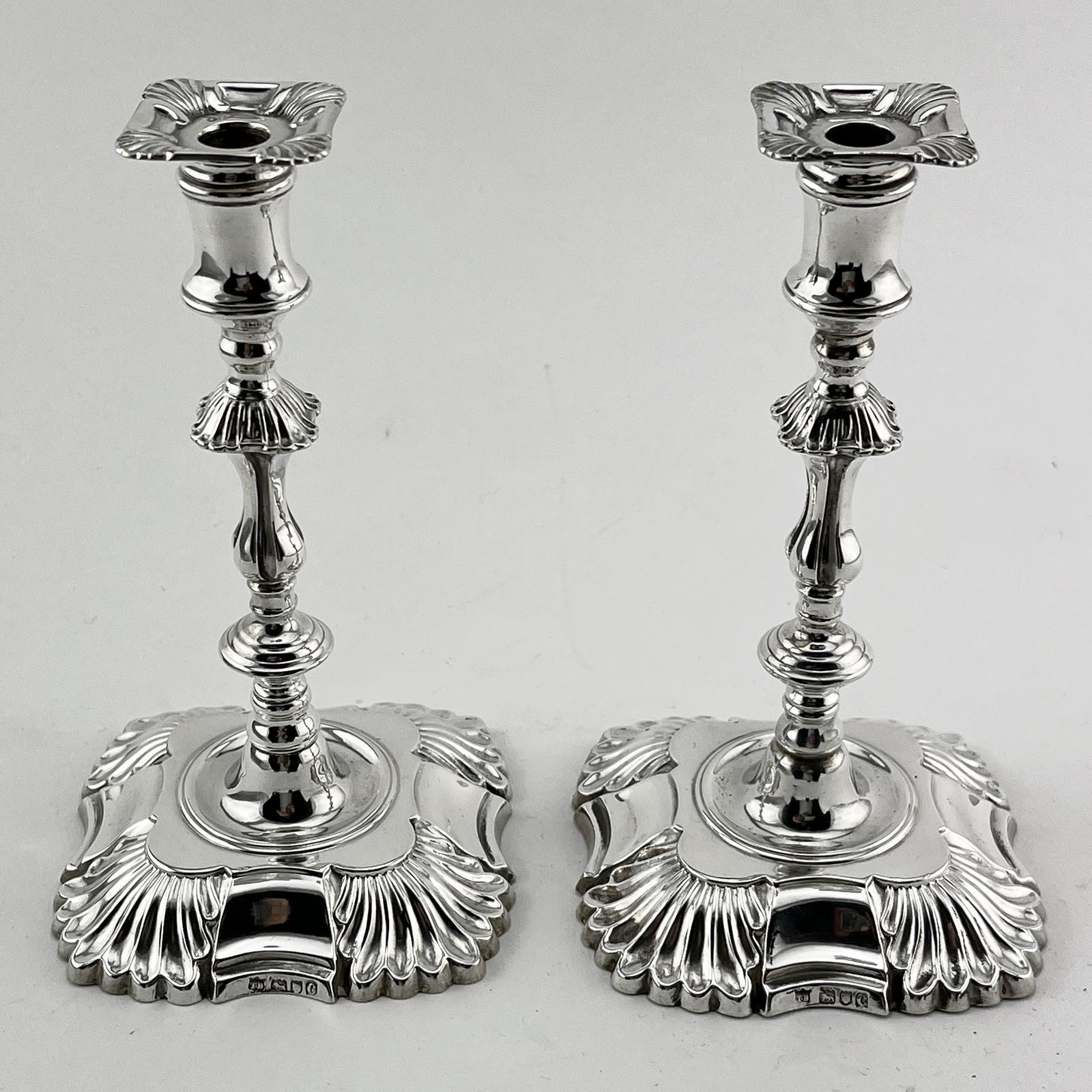 Pair of Late Victorian Sterling Silver Tapersticks (1 of 7) Pair of Late Victorian Sterling Silver Tapersticks (1 of 7)