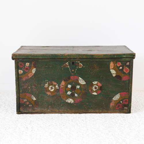 19th Century Romanian Hand Painted Marriage Chest (1 of 14)