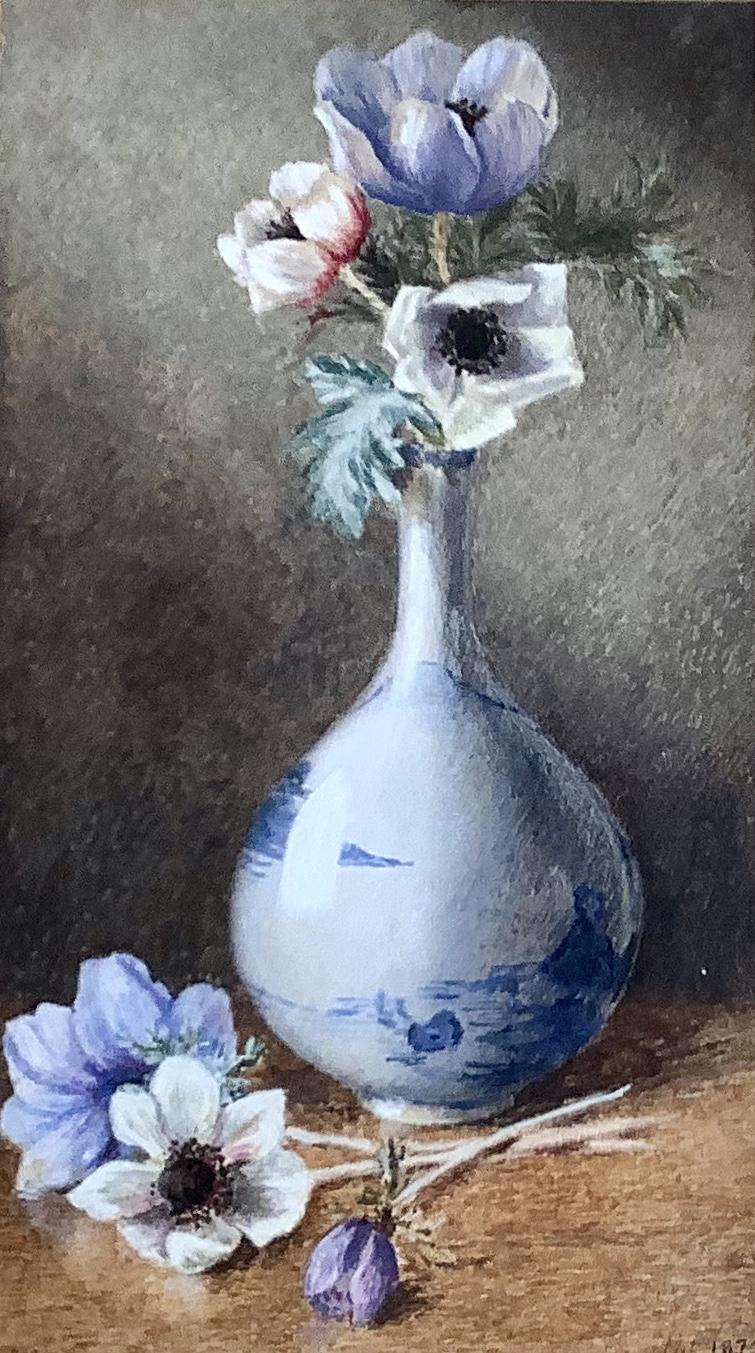 William Foster Watercolour ‘Still Life of Anemones’ (1 of 3)