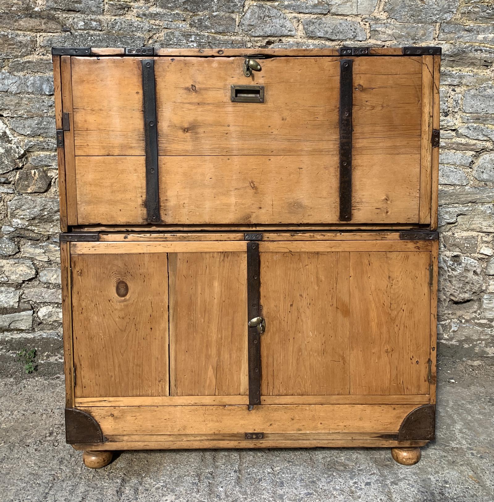 Antique Pine Campaign Chest (1 of 28) Antique Pine Campaign Chest (1 of 28)