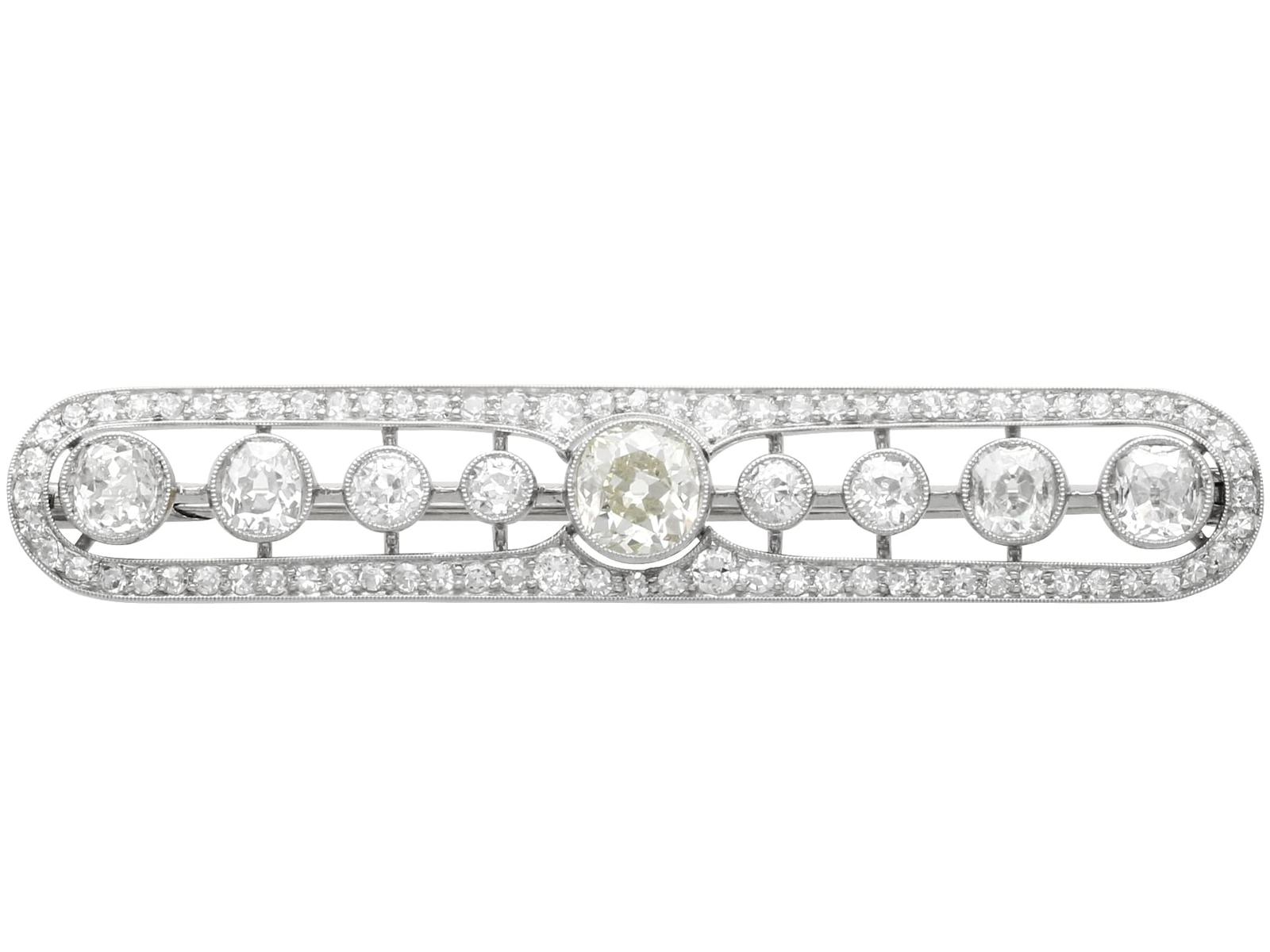 5.00ct Diamond Brooch in Platinum c.1910 (1 of 19)