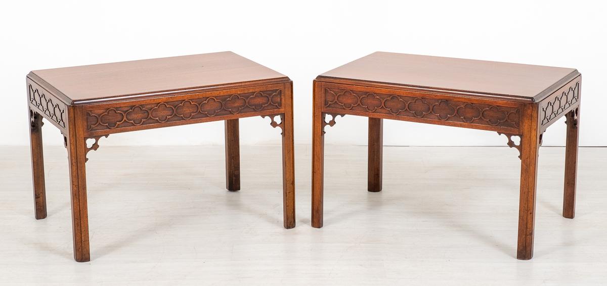 Interesting Pair of Mahogany End Tables (1 of 7) Interesting Pair of Mahogany End Tables (1 of 7)