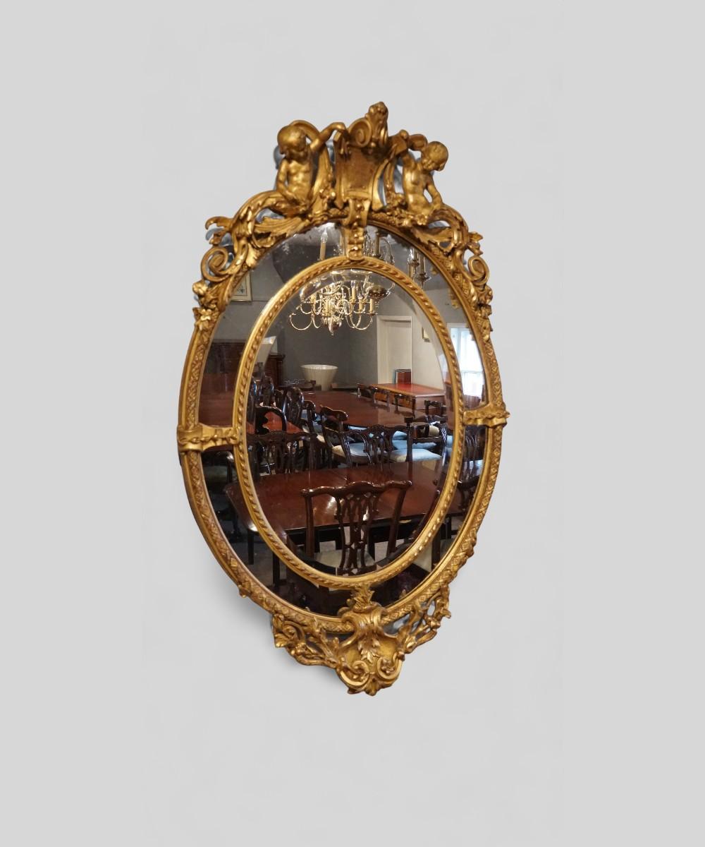 Large 19th Century Gilt Mirror (1 of 8)