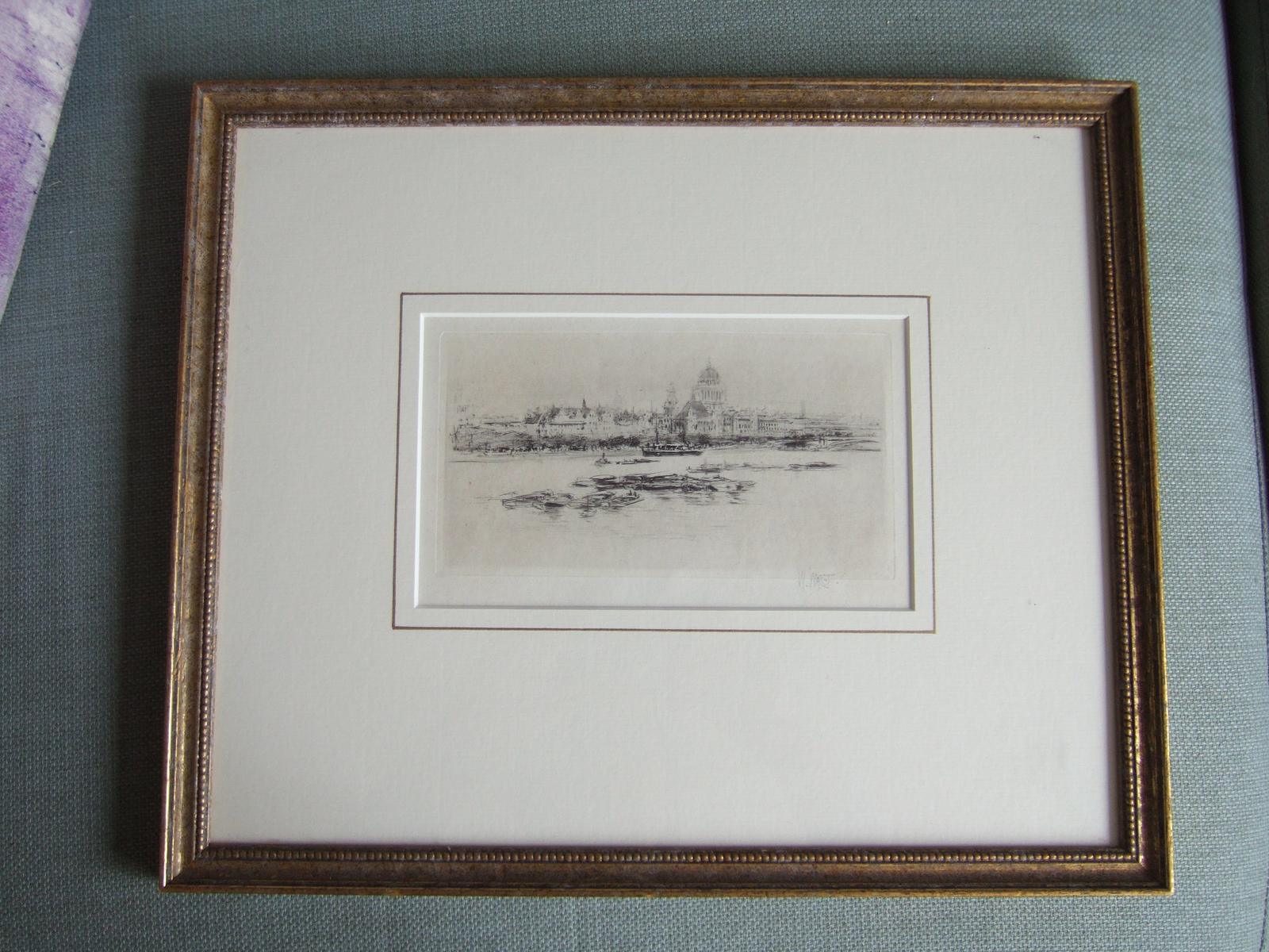 After William Walcot RBA, RE (1874-1943) Signed Etching - The Thames from Waterloo (1 of 4) After William Walcot RBA, RE (1874-1943) Signed Etching - The Thames from Waterloo (1 of 4)