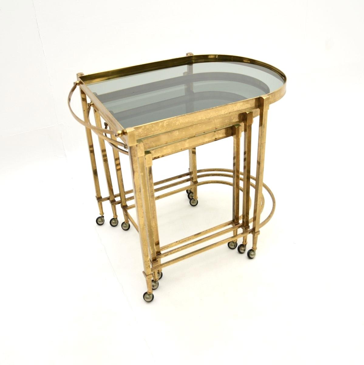 Vintage Italian Nest of Tables in Brass (1 of 10) Vintage Italian Nest of Tables in Brass (1 of 10)
