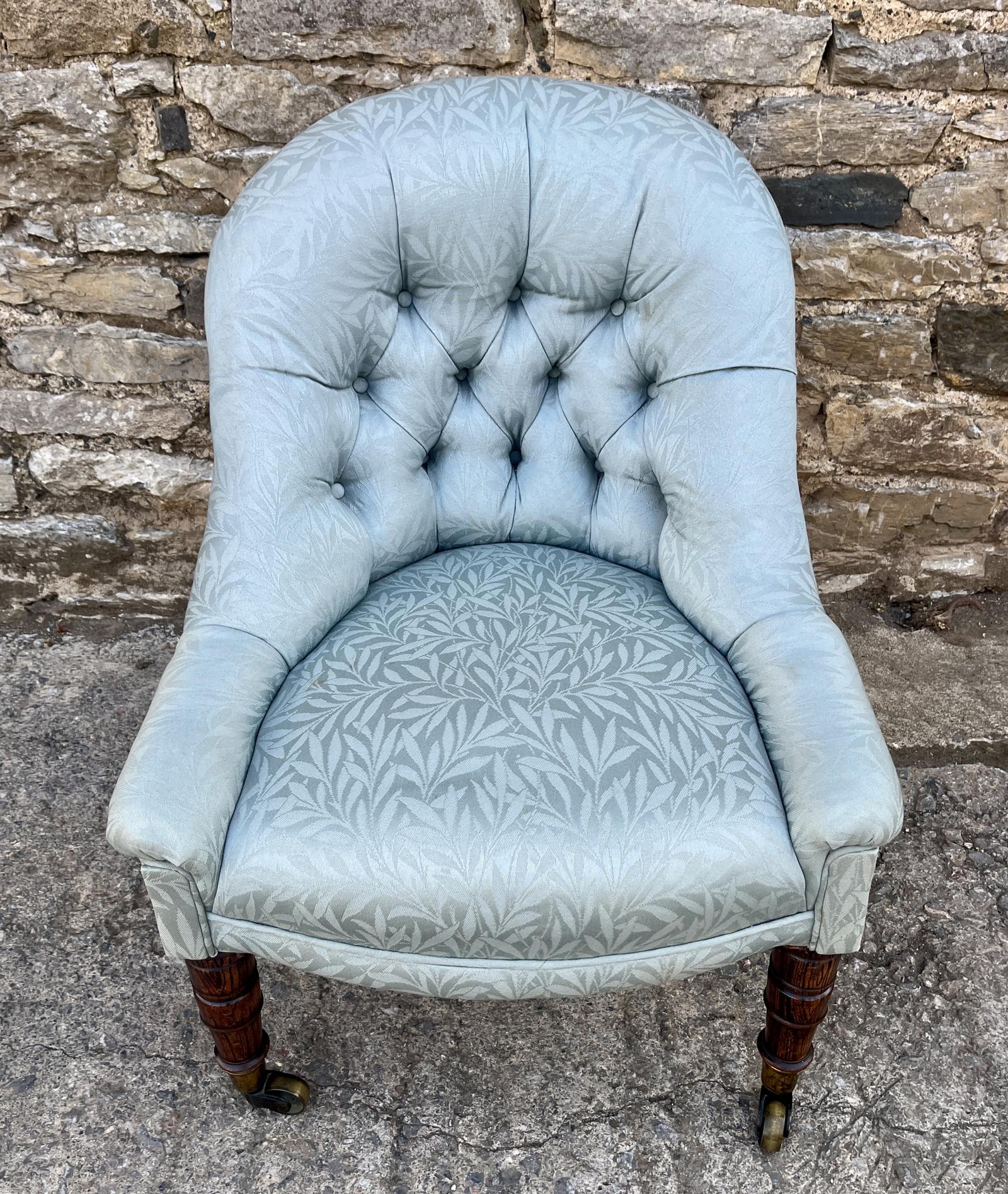 Small Victorian Button Back Nursing Chair (1 of 13)