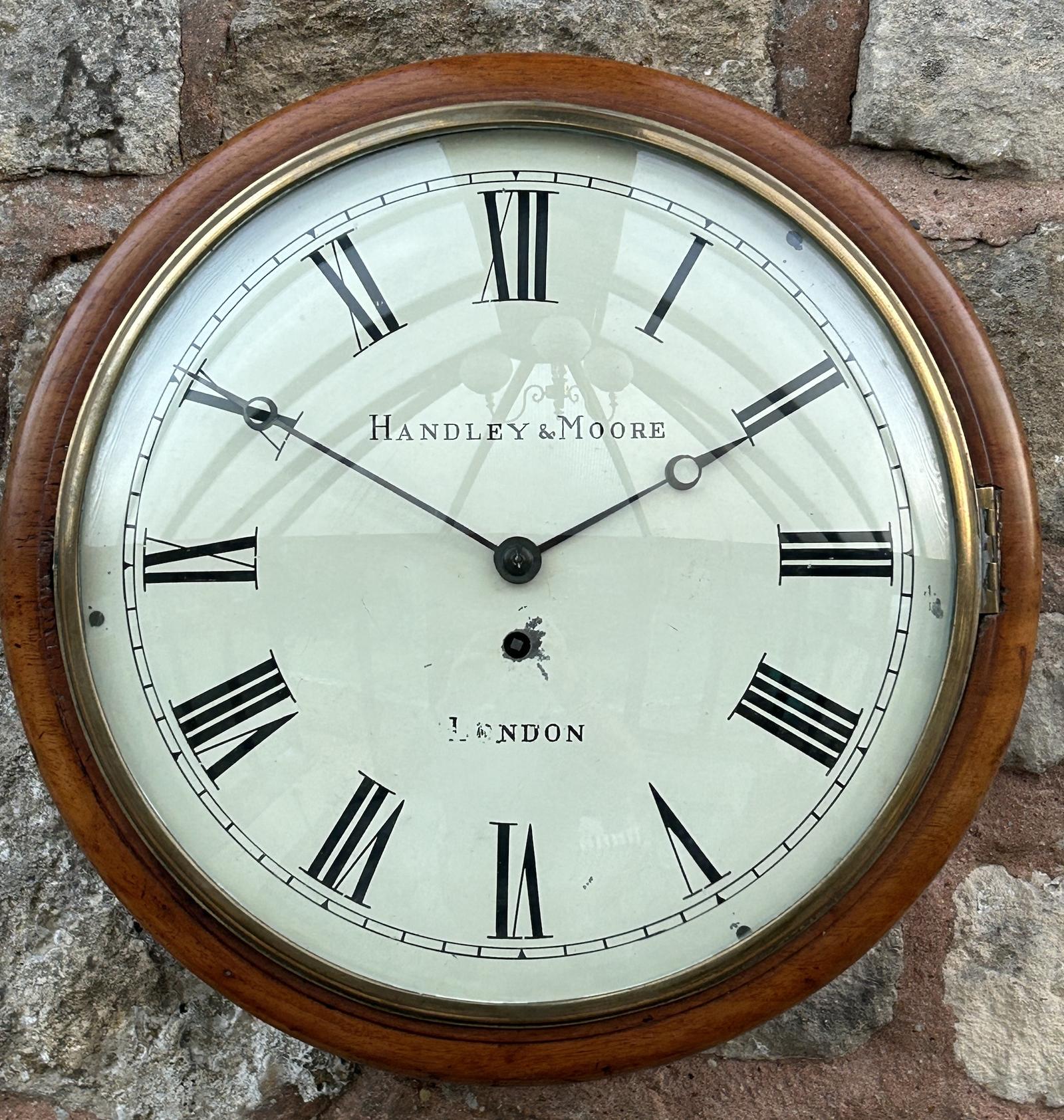 Superb Hanley & Moore Walnut Case Single Fusee Dial Clock - 1870 (1 of 10)