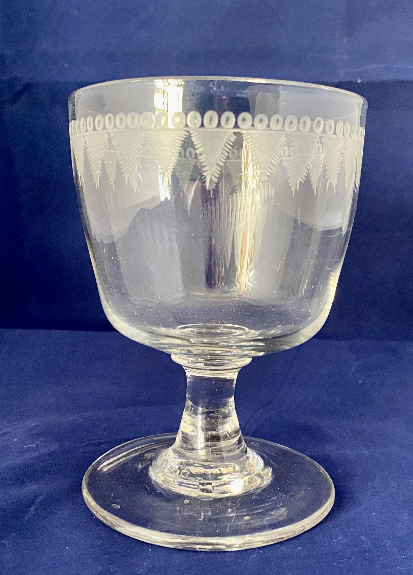 Good Victorian Etched Rummer c.1860 (1 of 7)