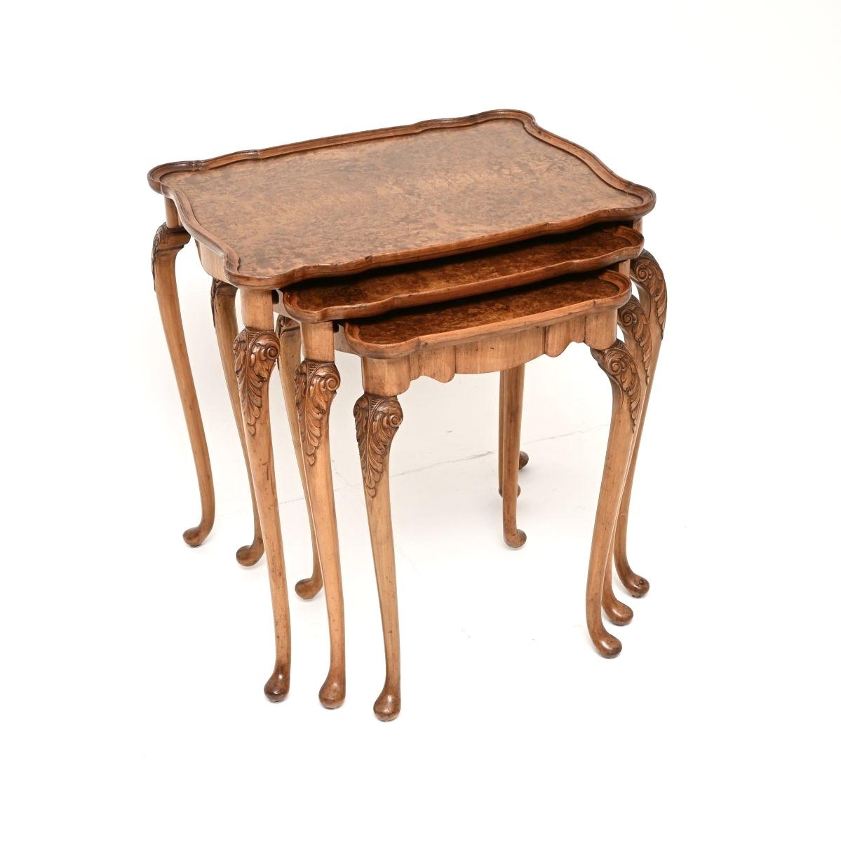 Burr Walnut Nest of Tables (1 of 10) Burr Walnut Nest of Tables (1 of 10)