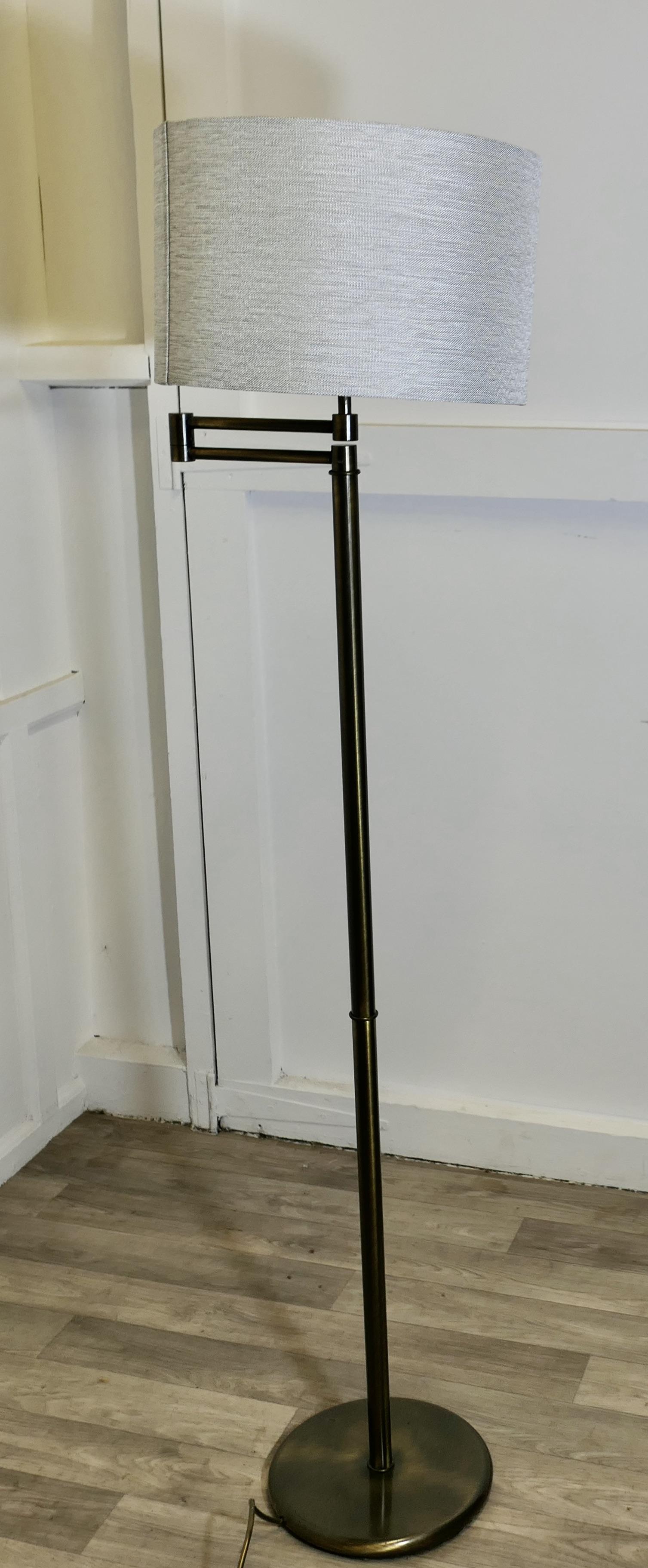 Mid 20th Century Adjustable Swing Arm Floor Lamp / Reading Lamp (1 of 6)