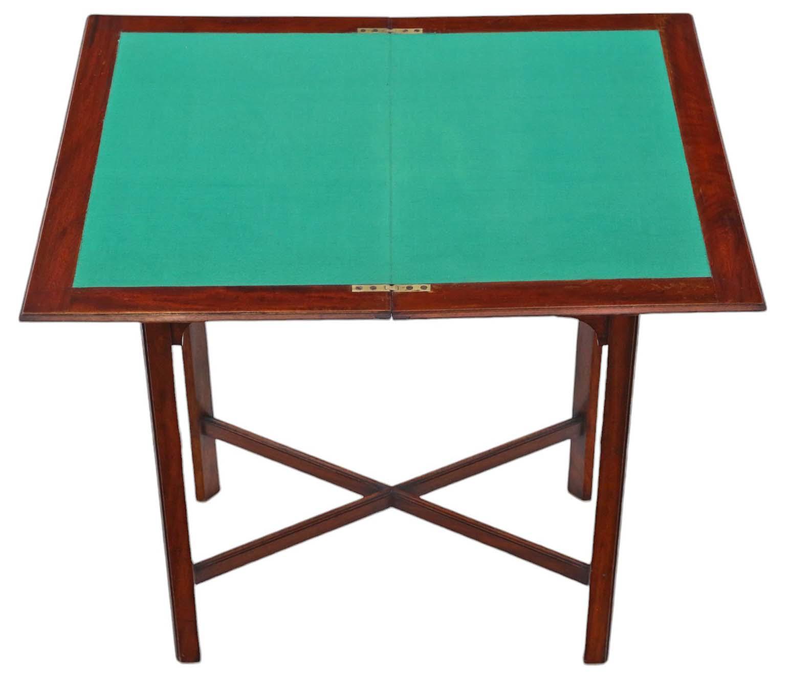 Antique Fine Quality Early 20th Century Mahogany Writing Card Table - Desk Side Dressing (1 of 9)
