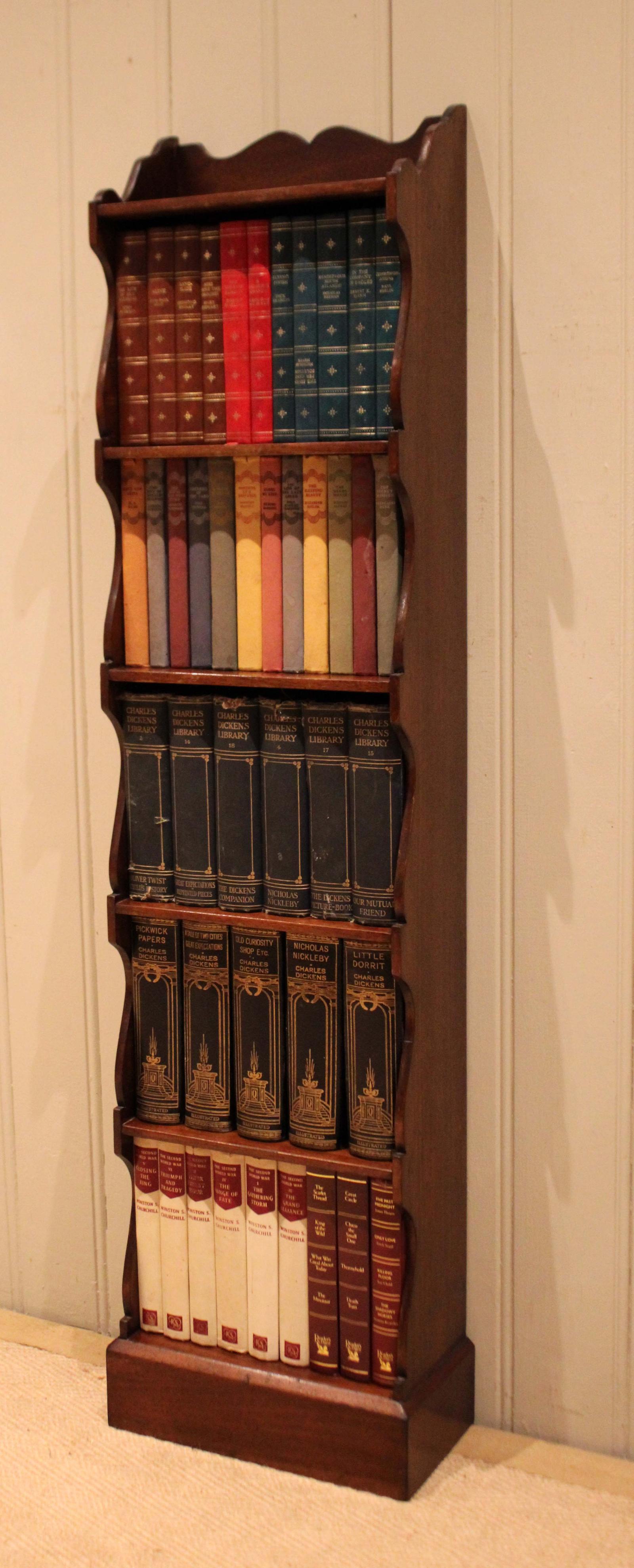 Tall Slim Mahogany Open Bookcase (1 of 12) Tall Slim Mahogany Open Bookcase (1 of 12)