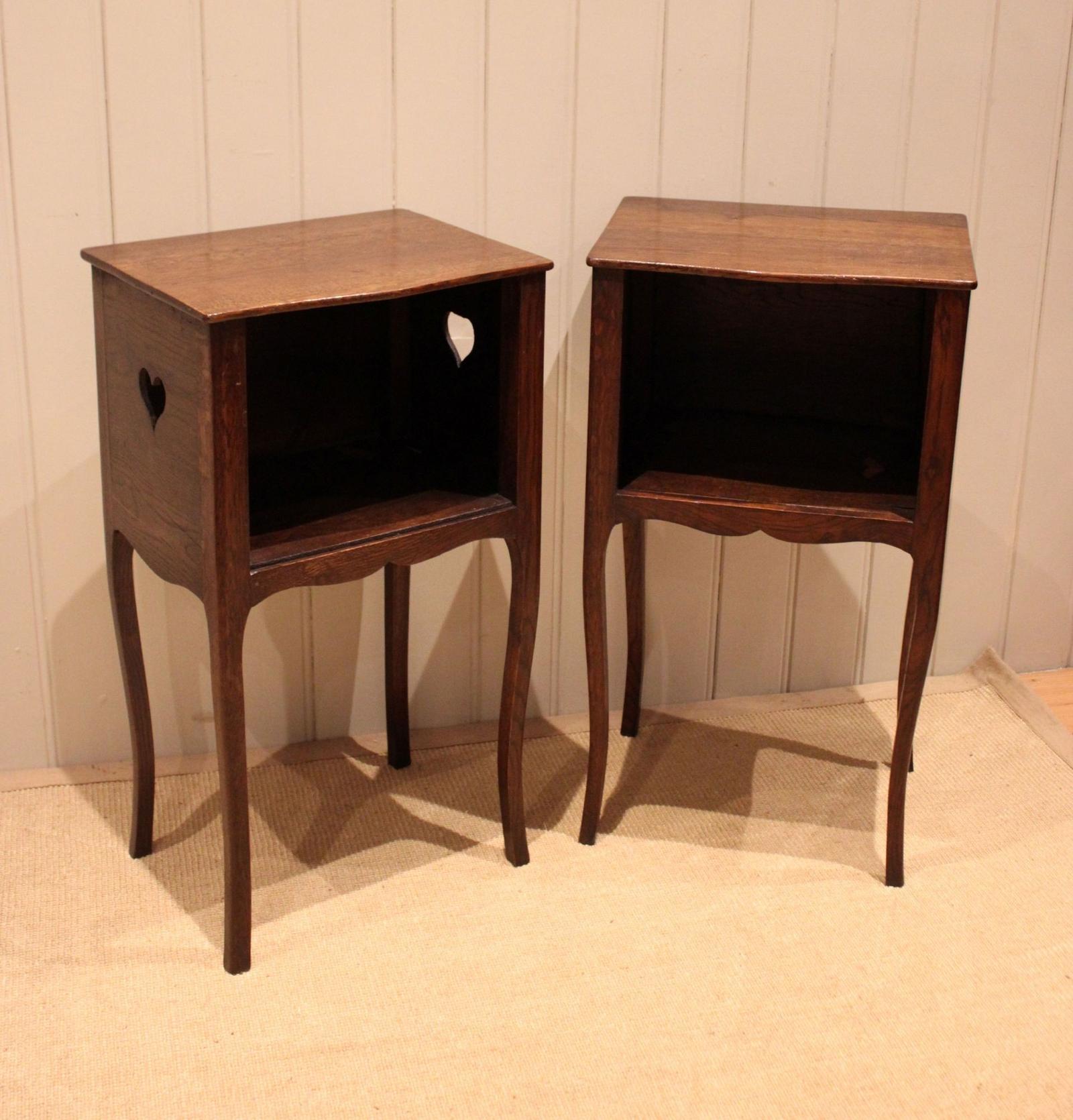 Pair of French Solid Oak Bedside Cabinets (1 of 13)
