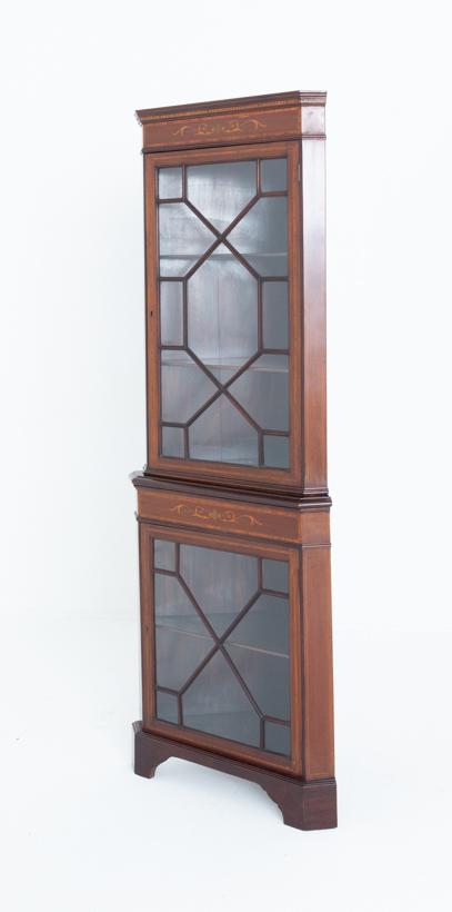 Mahogany Sheraton Revival Corner Cabinet (1 of 5)