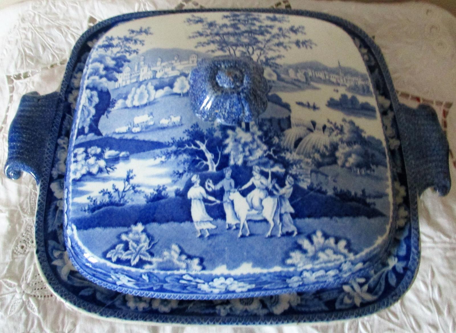 Georgian Blue & White "Europa" Tureen ~ J. & R. Riley (1 of 7)