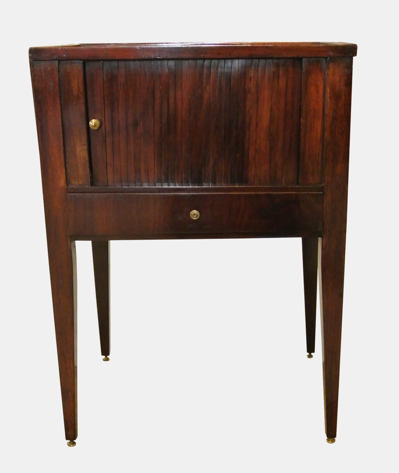 Mahogany Bedside Cabinet with Tambour Shutter (1 of 1) Mahogany Bedside Cabinet with Tambour Shutter (1 of 1)