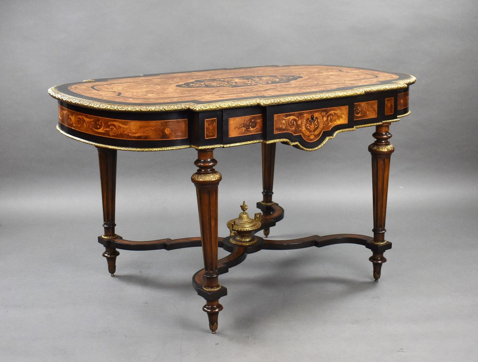 19th Century Marquetry Centre Table (1 of 18)