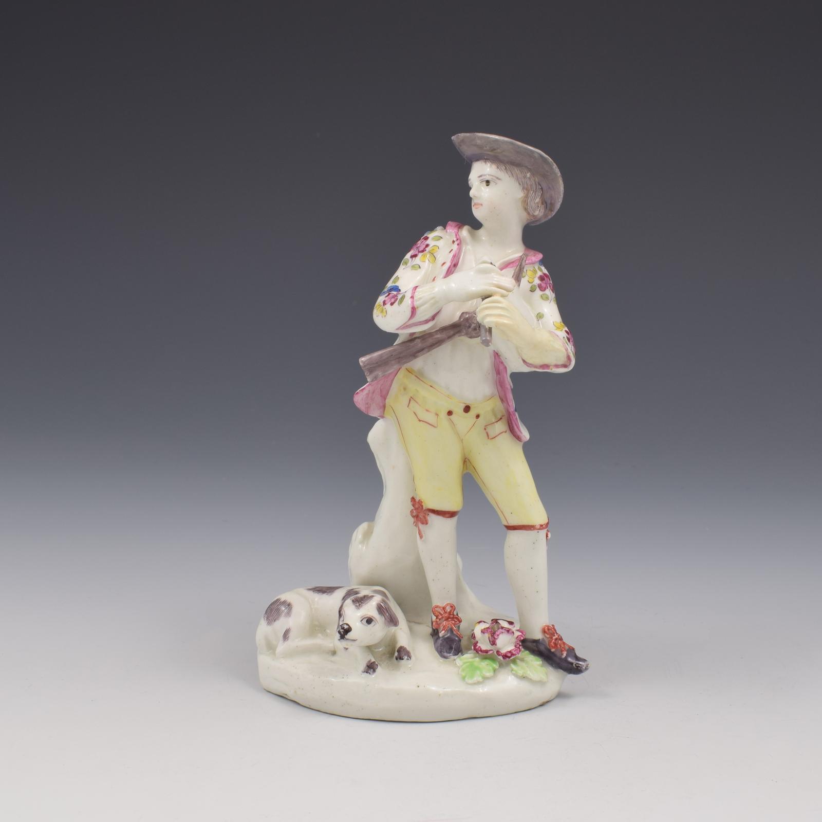 Bow Porcelain Figure Boy Shepherd Piper c.1754-1765 Ex-bradshaw Collection (1 of 18)