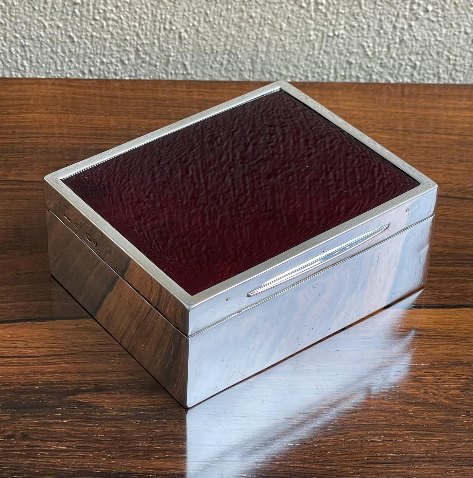 Victorian Silver & Enamel Cigarette Box Retailed by Percy Edwards (1 of 11)