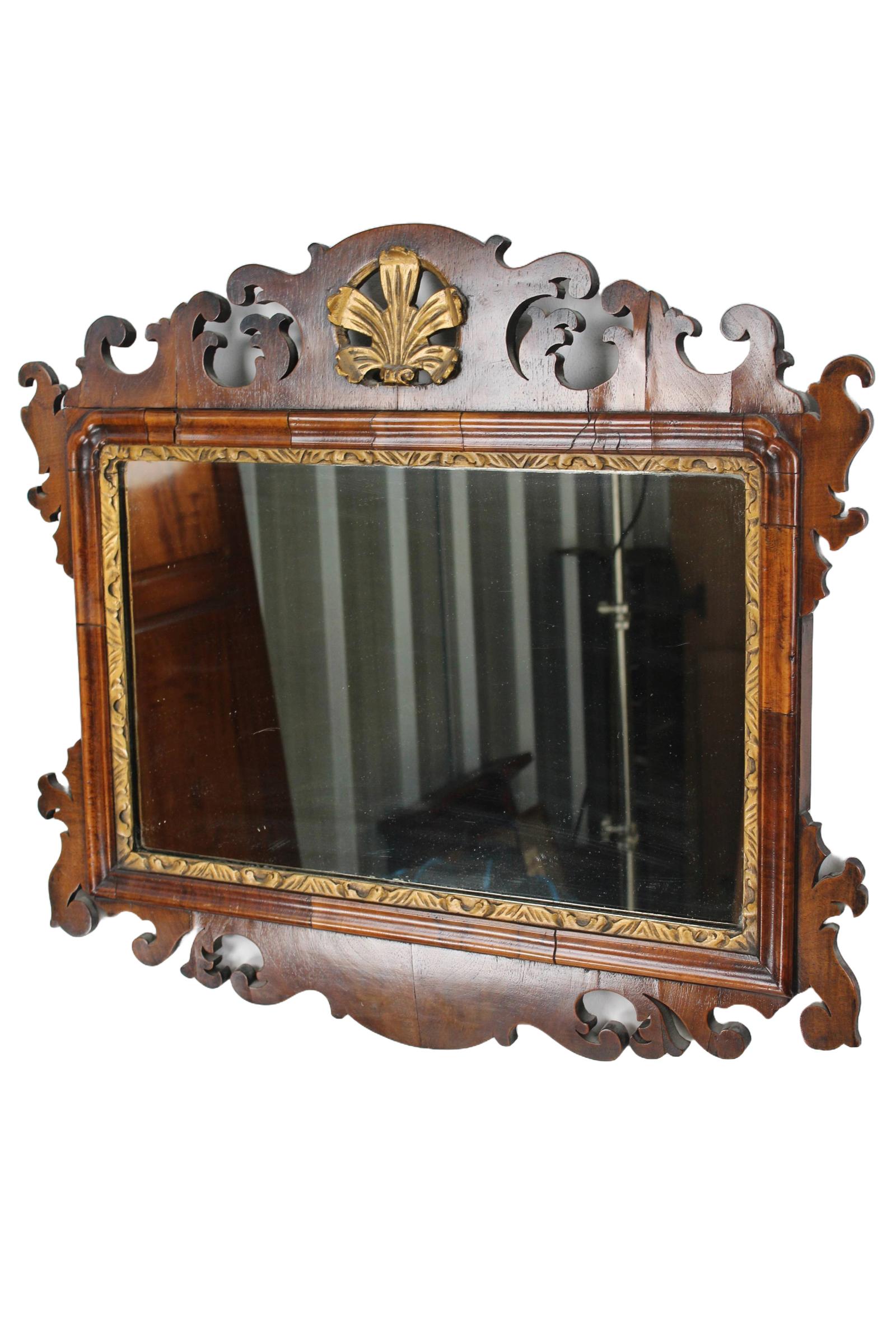 Victorian Walnut “Chippendale” Fretwork Mirror (1 of 13)
