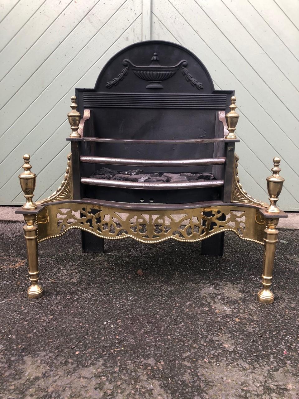 Antique Brass & Cast Iron Fire Basket (1 of 7) Antique Brass & Cast Iron Fire Basket (1 of 7)