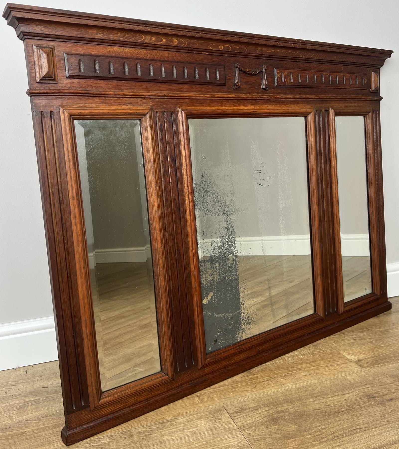Mirror French Oak Triple Dressing Wall Hanging Mirror Frame (1 of 12) Mirror French Oak Triple Dressing Wall Hanging Mirror Frame (1 of 12)