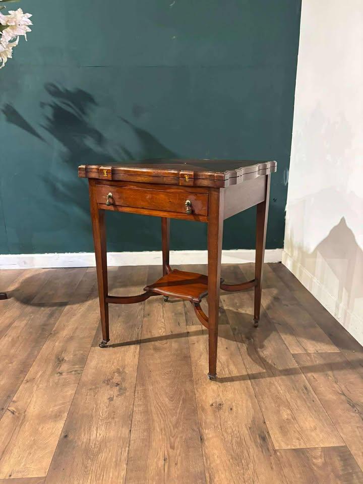 Edwardian Fold Over Card / Games Table (1 of 19)