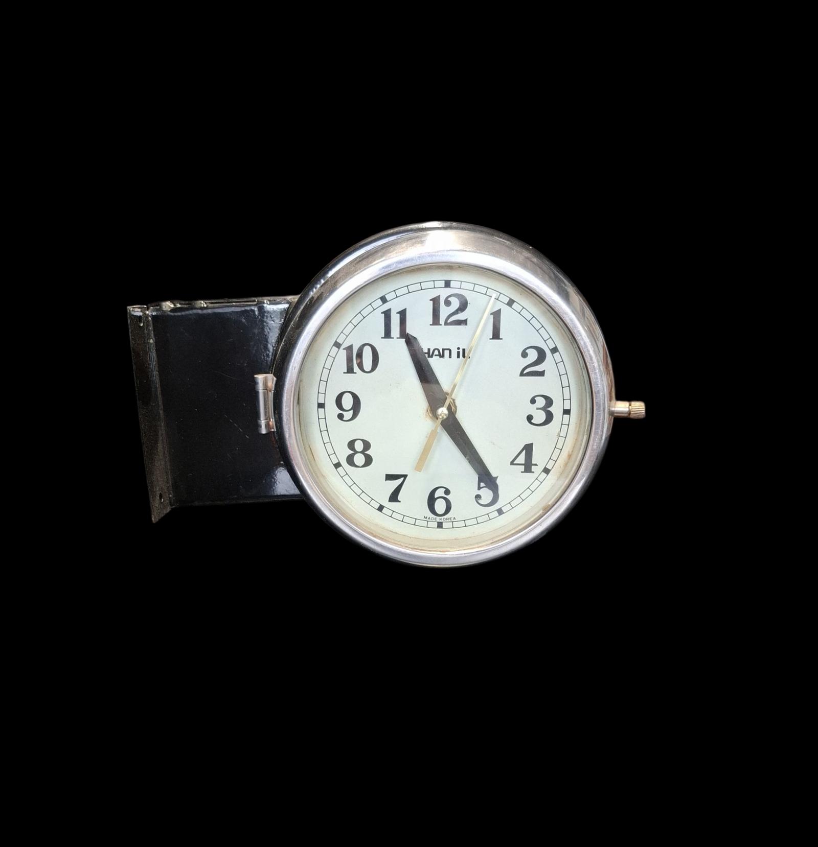 Reclaimed Double-dial Circular Ships Wall Clock by Han iL (1 of 2)