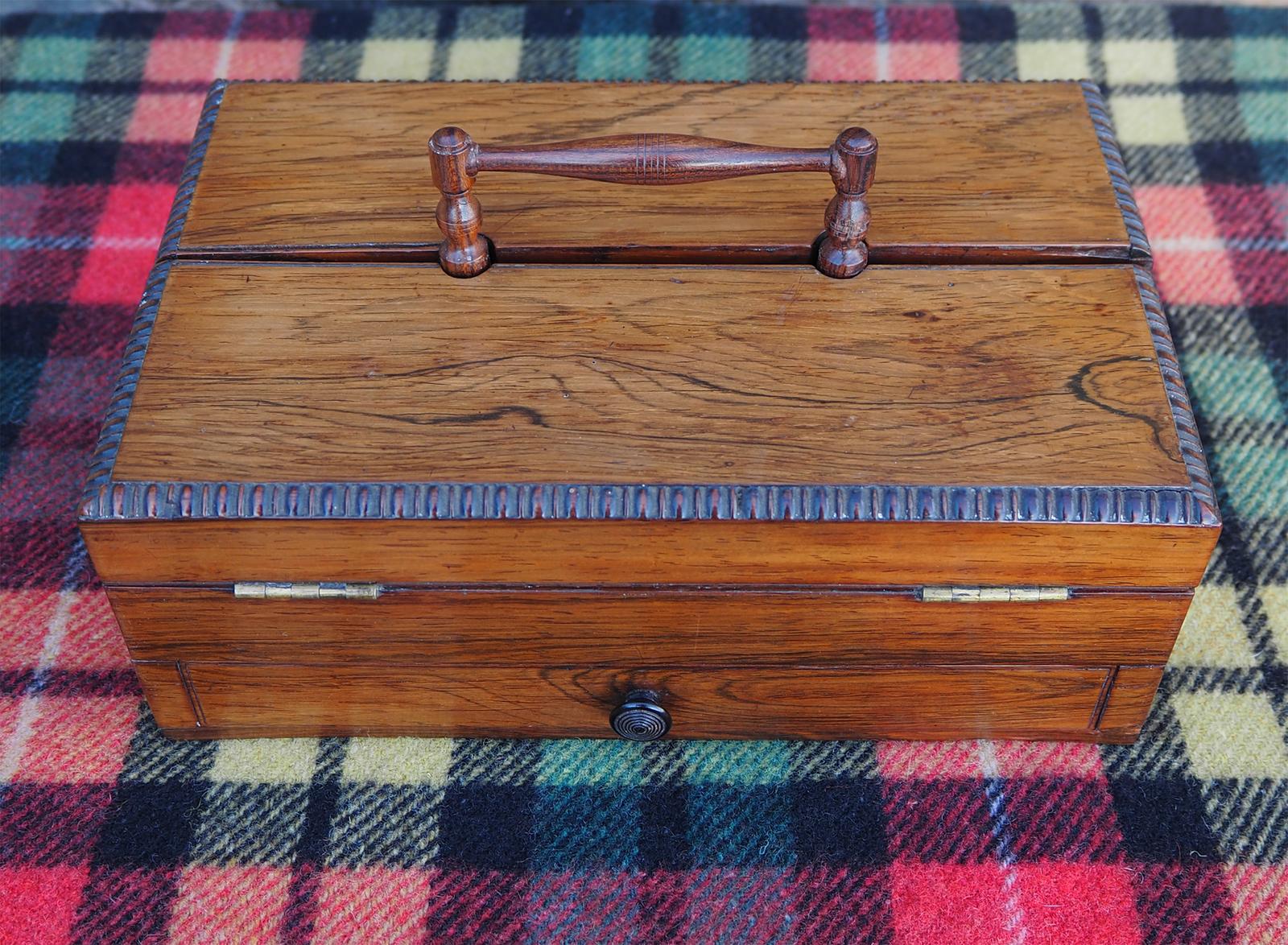 Regency Rosewood Portable Writing Box (1 of 7) Regency Rosewood Portable Writing Box (1 of 7)