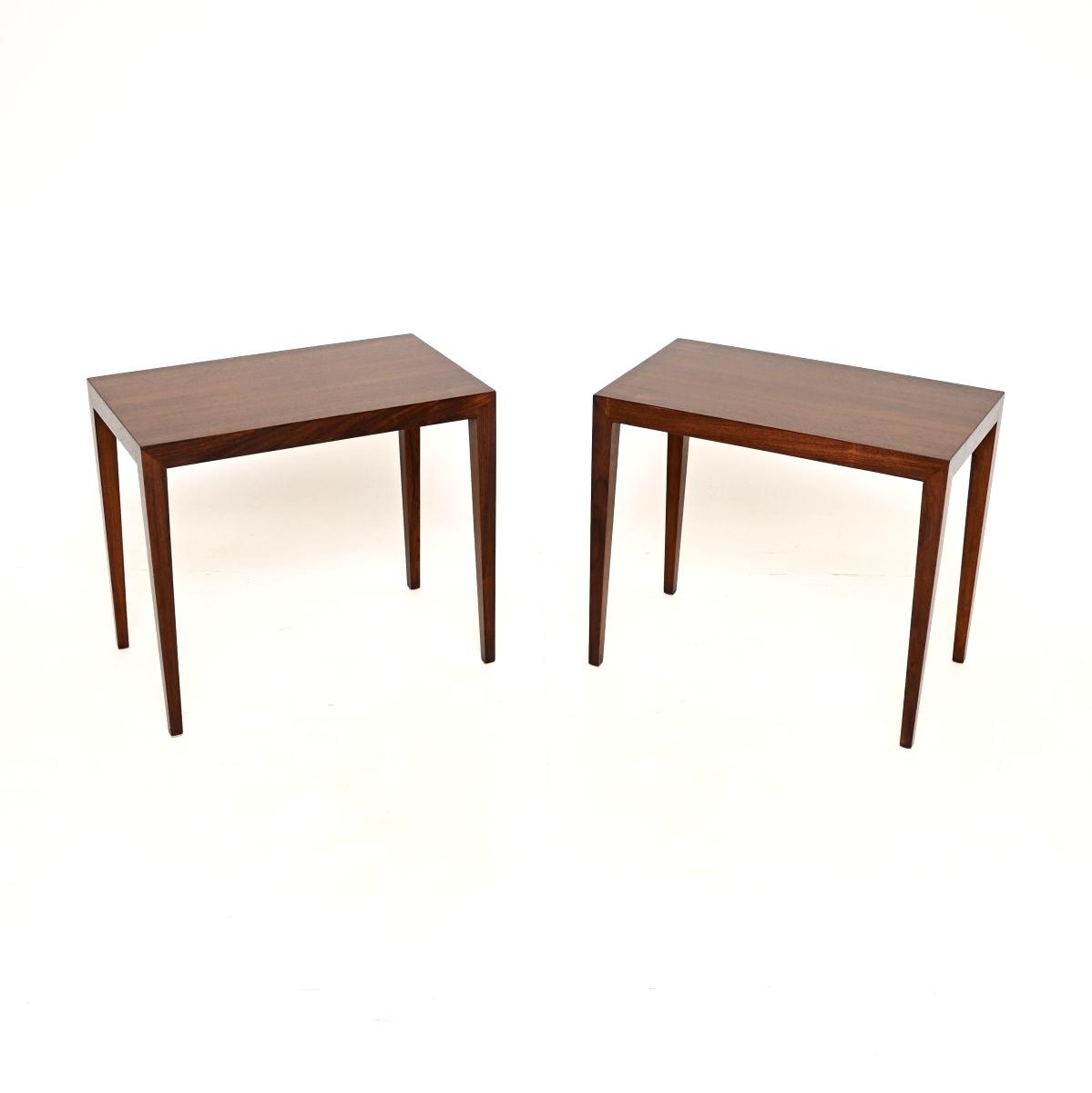 Pair of Danish Vintage Rosewood Side Tables by Severin Hansen for Haslev (1 of 10) Pair of Danish Vintage Rosewood Side Tables by Severin Hansen for Haslev (1 of 10)