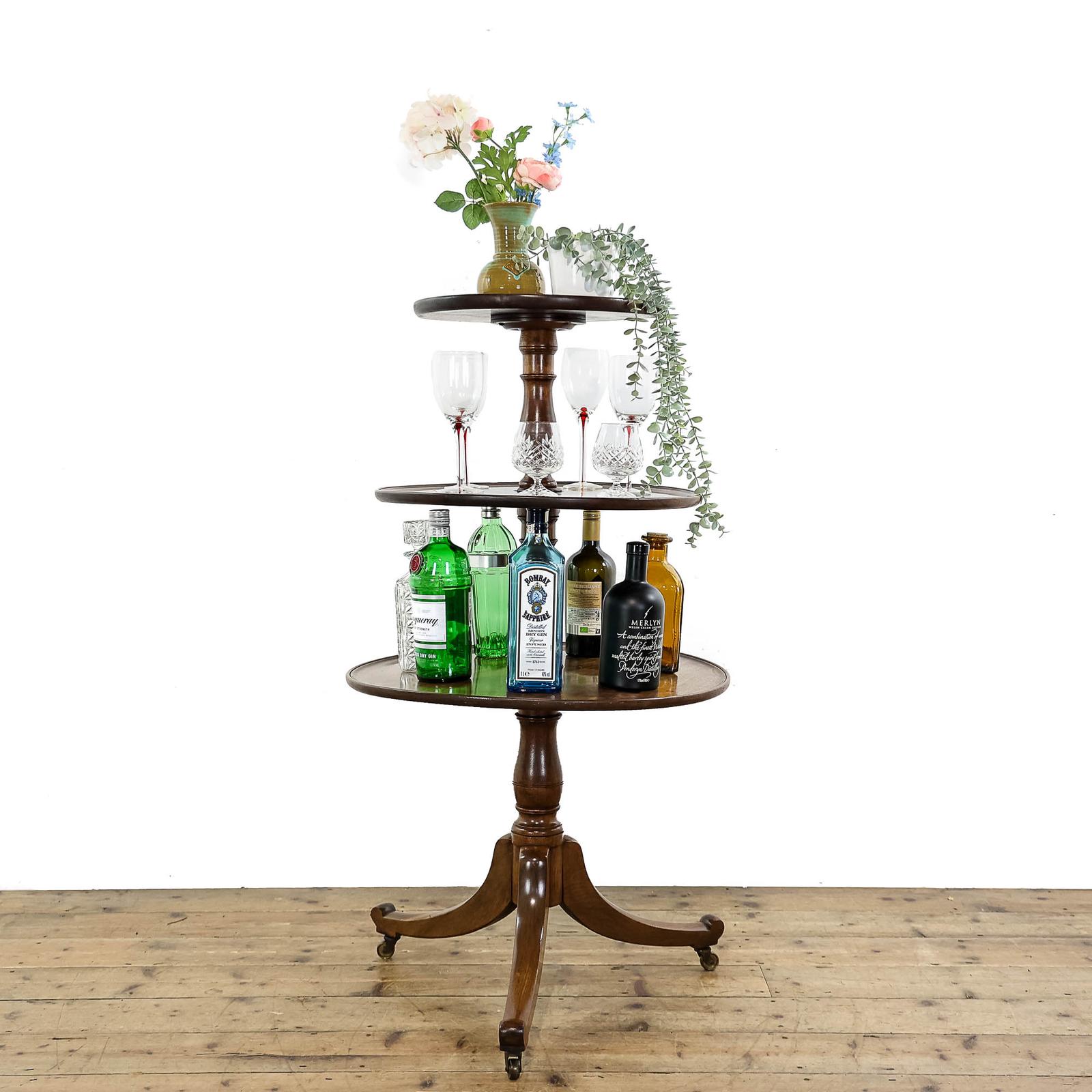 Antique Mahogany Dumbwaiter Stand (1 of 8)