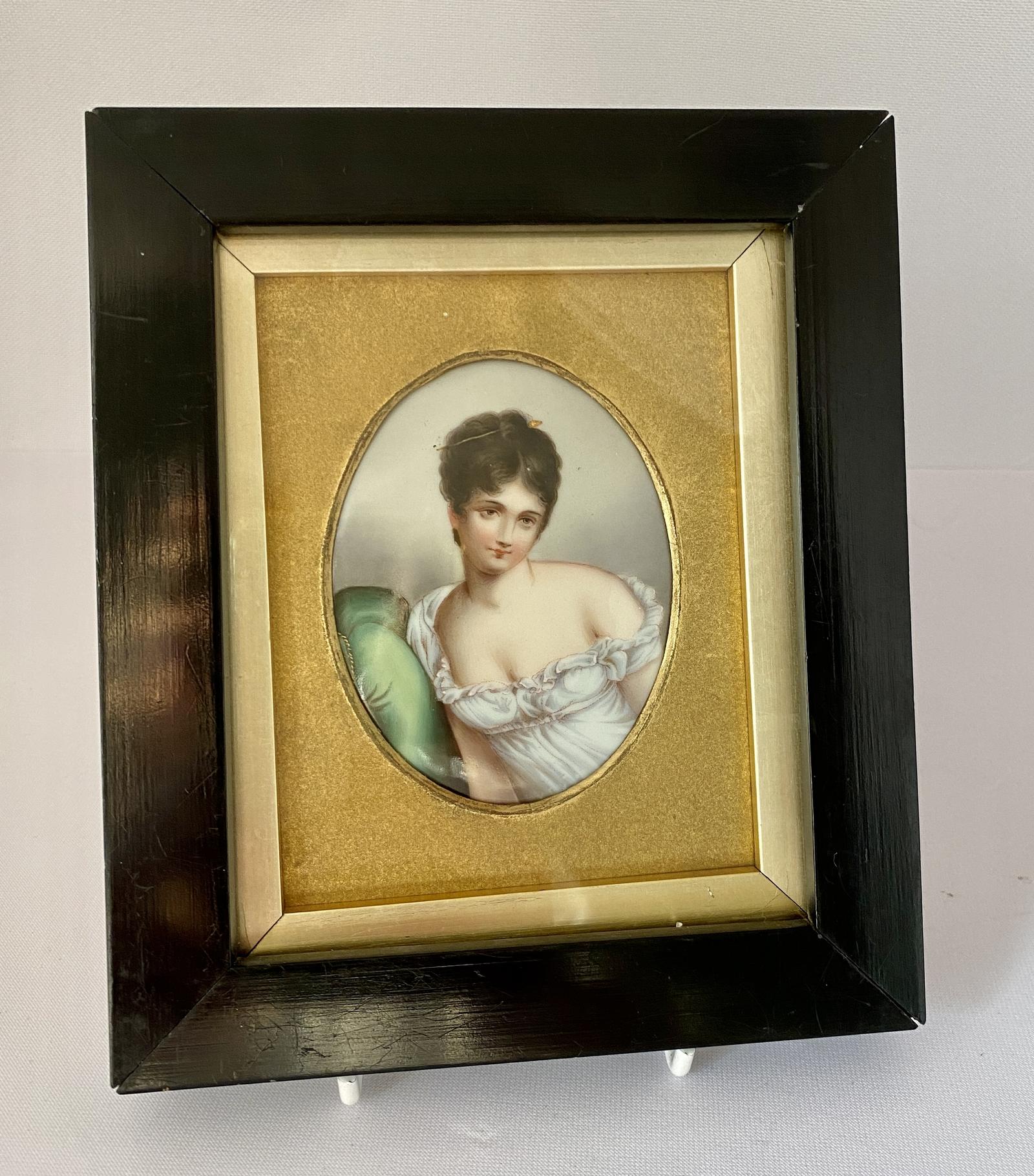 Hand Painted Porcelain Plaque c.1880 (1 of 7)