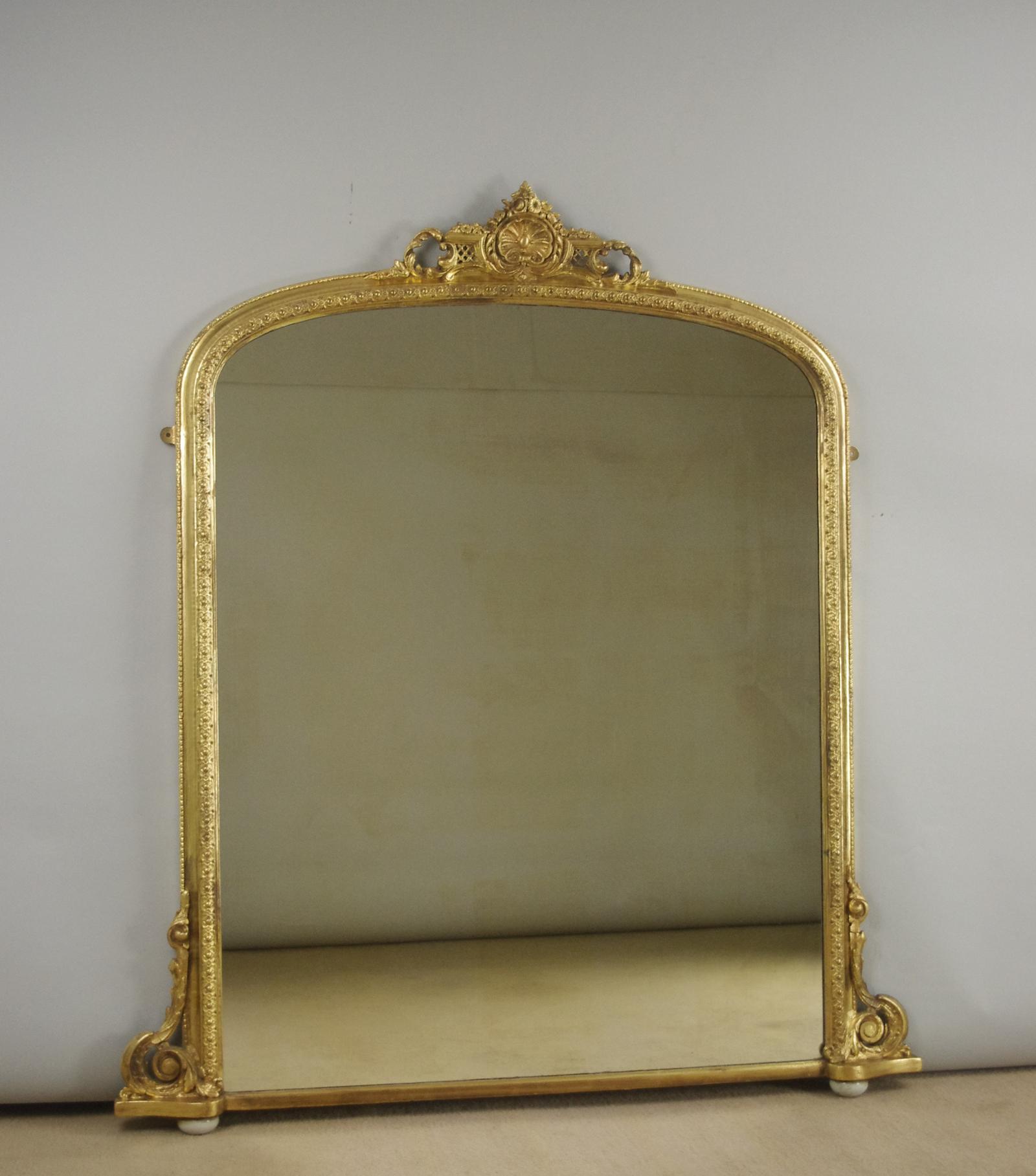 Victorian Gilt Arch Top Overmantle Mirror (1 of 9)