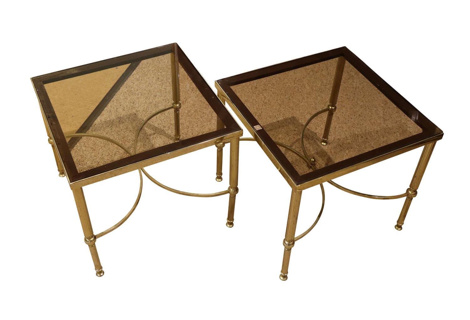 Pair of Smoked Glass Side Tables (1 of 5) Pair of Smoked Glass Side Tables (1 of 5)