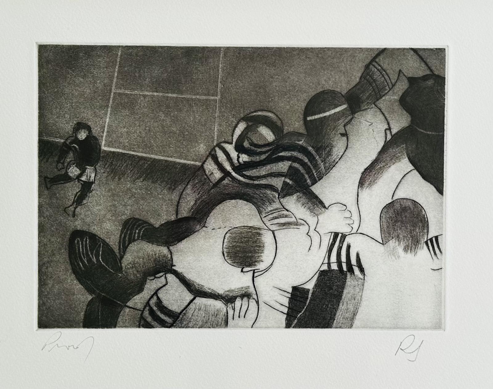 Original Etching ‘rugby’ by Roland Jarvis 1926-2016. Artists Proof Copy. C.1965 (1 of 3) Original Etching ‘rugby’ by Roland Jarvis 1926-2016. Artists Proof Copy. C.1965 (1 of 3)