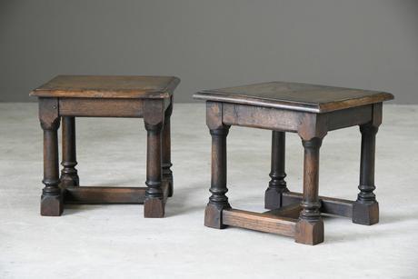 Pair of 17th Century Style Oak Side Tables (1 of 10) Pair of 17th Century Style Oak Side Tables (1 of 10)
