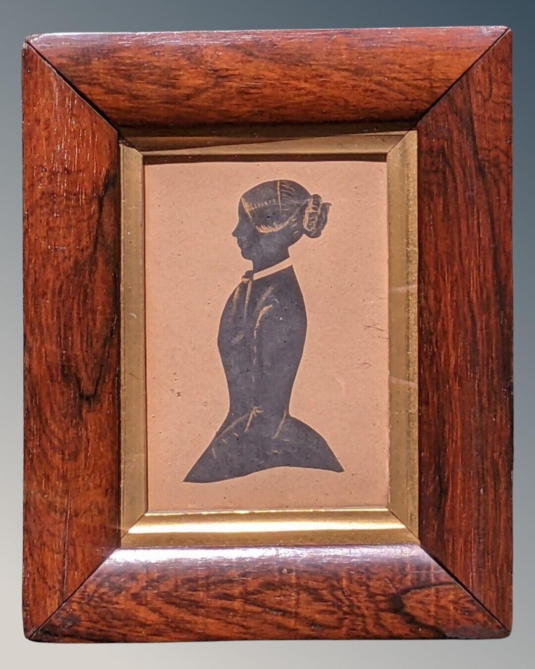 Georgian Silhouette Painting of Young Girl (1 of 4)