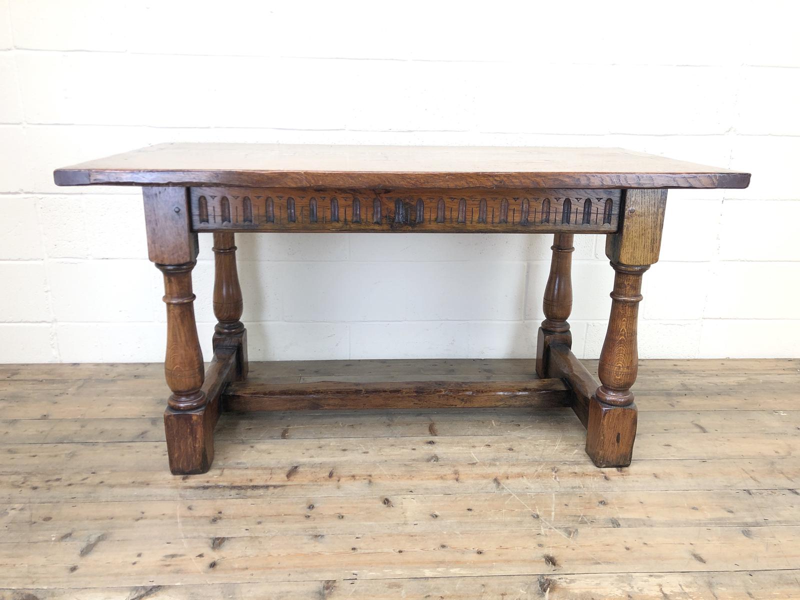 Early 20th Century Oak Refectory Table with Cleated Plank Top (1 of 11) Early 20th Century Oak Refectory Table with Cleated Plank Top (1 of 11)