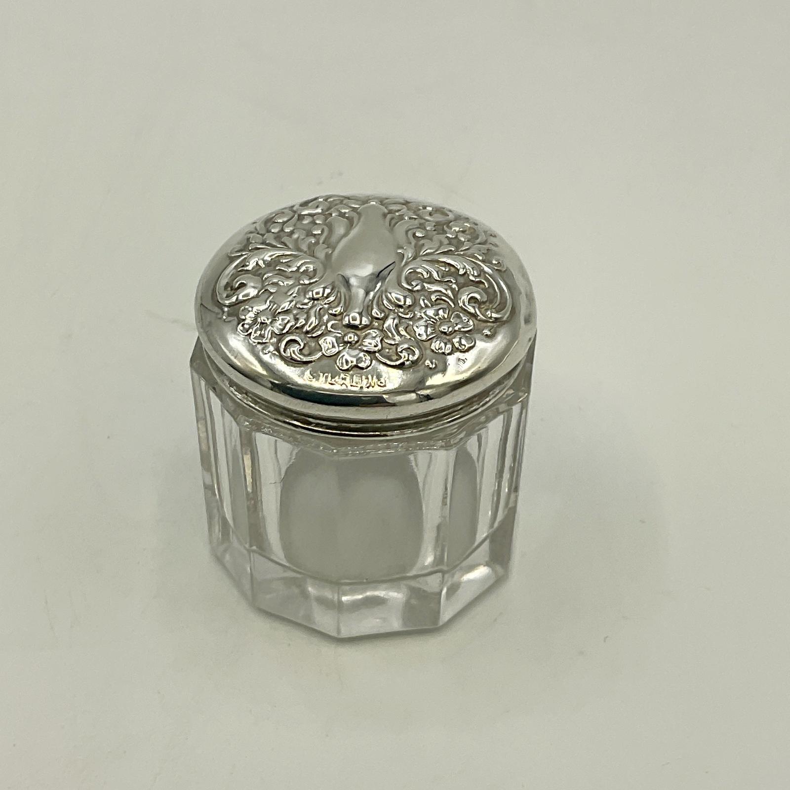 Antique Sterling Silver Glass Jar (1 of 12) Antique Sterling Silver Glass Jar (1 of 12)